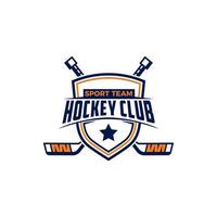 hockey sport vettore grafico modello. ghiaccio sport torneo nel distintivo emblema stile illustrazione.