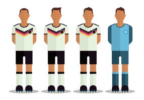 Personaggi di calcio tedeschi vettore