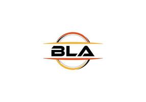 bla lettera reali ellisse forma logo. bla spazzola arte logo. bla logo per un' azienda, attività commerciale, e commerciale uso. vettore