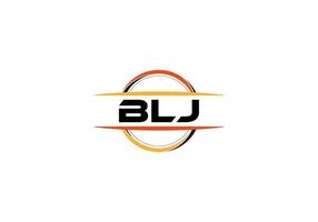 bl lettera reali ellisse forma logo. bl spazzola arte logo. bl logo per un' azienda, attività commerciale, e commerciale uso. vettore