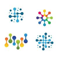 set di immagini del logo della molecola vettore