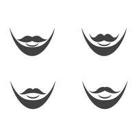 set di illustrazione di immagini logo barba vettore