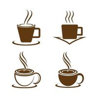 set di immagini del logo della tazza di caffè vettore