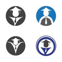 set di progettazione del logo di educazione vettore