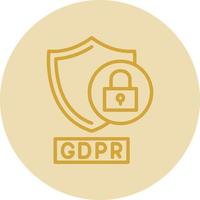 GDPR causa vettore icona design