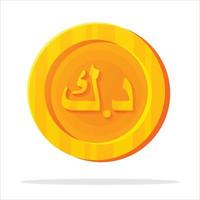 croccante e moderno dinaro moneta simbolo vettore Perfetto per finanza e attività commerciale disegni