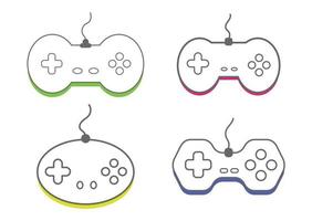 raccolta controller per videogiochi, icona illustrazione vettoriale gamepad.