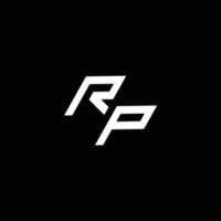 rp logo monogramma con su per giù stile moderno design modello vettore