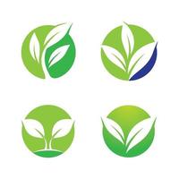 insieme dell'illustrazione di immagini di logo di ecologia vettore