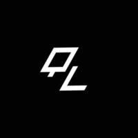 ql logo monogramma con su per giù stile moderno design modello vettore