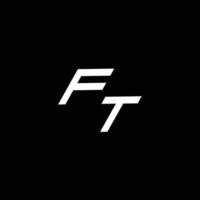 ft logo monogramma con su per giù stile moderno design modello vettore