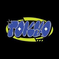 moderno futuristico y2k abbigliamento di strada tipografia tokyo slogan Stampa per uomo - donna grafico tee t camicia vettore design icona illustrazione. manifesto, striscione, etichetta, spillo, distintivo, toppa