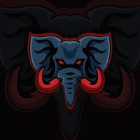 elefante esports gioco logo mascotte vettore
