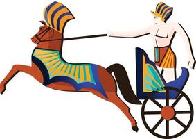 antico Egitto parete arte o murale cartone animato vettore