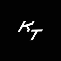 kt logo monogramma con su per giù stile moderno design modello vettore