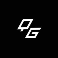 qg logo monogramma con su per giù stile moderno design modello vettore