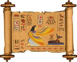 antico Egitto papiro scorrere con di legno canne vettore