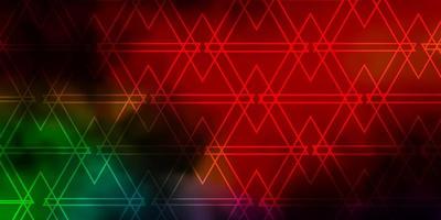 sfondo vettoriale multicolore scuro con linee, triangoli.