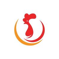 modello di logo del gallo vettore