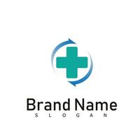 Salute medico logo medico cura attività commerciale vettore