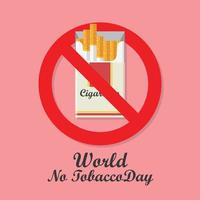 mondo no tabacco giorno con sigarette imballare divieto cartello