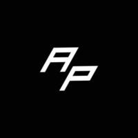 ap logo monogramma con su per giù stile moderno design modello vettore