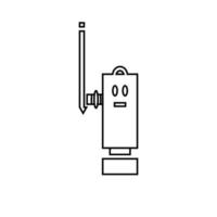 USB antenna illustrazione, adatto per simbolo o icona telecomunicazione vettore