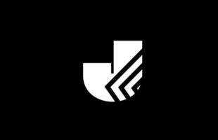 j alfabeto lettera logo icona design con geometrico Linee. creativo modello per attività commerciale e azienda vettore