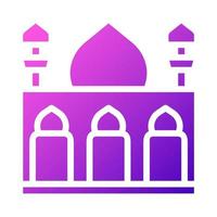 moschea icona solido pendenza rosa stile Ramadan illustrazione vettore elemento e simbolo Perfetto.