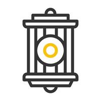 lanterna icona duocolor grigio giallo stile Ramadan illustrazione vettore elemento e simbolo Perfetto.