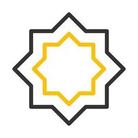 decorazione icona duocolor grigio giallo stile Ramadan illustrazione vettore elemento e simbolo Perfetto.