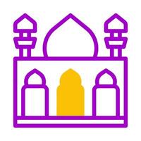 moschea icona duotone viola giallo stile Ramadan illustrazione vettore elemento e simbolo Perfetto.