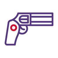 pistola icona duocolor rosso viola stile militare illustrazione vettore esercito elemento e simbolo Perfetto.