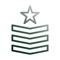 distintivo icona pendenza verde bianca stile militare illustrazione vettore esercito elemento e simbolo Perfetto.