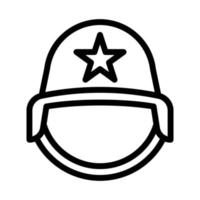 casco icona schema stile militare illustrazione vettore esercito elemento e simbolo Perfetto.