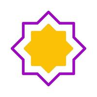 decorazione icona duotone viola giallo stile Ramadan illustrazione vettore elemento e simbolo Perfetto.