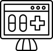 digitale medicina icona stile vettore