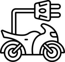 elettrico bicicletta icona stile vettore