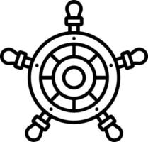 stile dell'icona della ruota della nave vettore