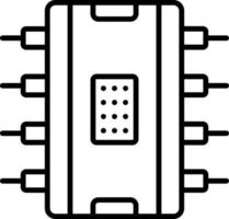 circuito integrato icona stile vettore