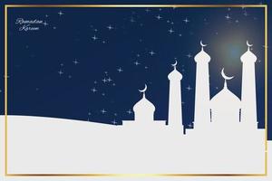 disegno di illustrazione per celebrare il mese del ramadan 2021 vettore