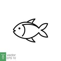 pesce linea icona. semplice schema stile. mare vita, tonno, Pesci concetto per cibo modello design. vettore illustrazione isolato su bianca sfondo. eps 10.