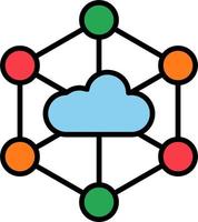 icona del vettore di cloud computing