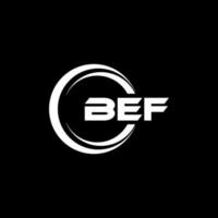 bef lettera logo design nel illustrazione. vettore logo, calligrafia disegni per logo, manifesto, invito, eccetera.