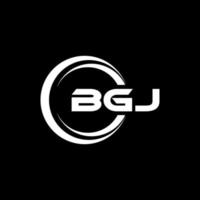 bgj lettera logo design nel illustrazione. vettore logo, calligrafia disegni per logo, manifesto, invito, eccetera.