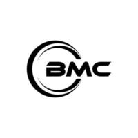 bmc lettera logo design nel illustrazione. vettore logo, calligrafia disegni per logo, manifesto, invito, eccetera.