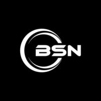 bsn lettera logo design nel illustrazione. vettore logo, calligrafia disegni per logo, manifesto, invito, eccetera.
