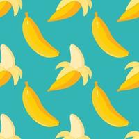 dipinto senza cuciture con banana, motivo ripetuto astratto. motivo a banana. per carta, copertina, tessuto, sfondo di cibo sano, confezioni regalo, arte della parete, arredamento d'interni. illustrazione del cibo. vettore