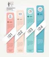 modello di elementi di infographics di affari. illustrazioni vettoriali. può essere utilizzato per il layout del flusso di lavoro, banner, diagramma, opzioni di numero, web design, modello di sequenza temporale. vettore