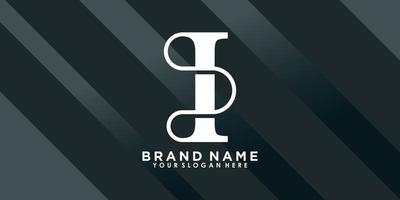 marca nome logo design con lettera io creativo concetto vettore